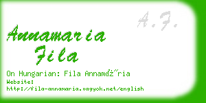 annamaria fila business card